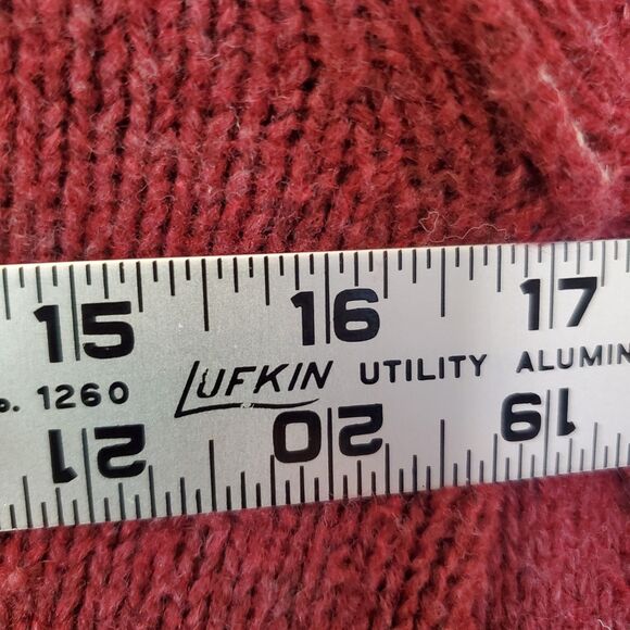 Converse One Star Sweater Womens Medium Cowl Neck Long Sleeve Maroon Red - Picture 13 of 15